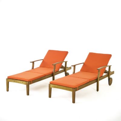 Noble House - Perla Outdoor Chaise Lounge (Set of 2)