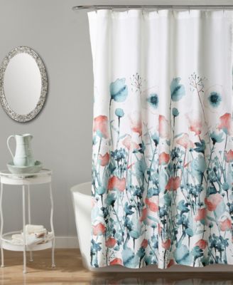 Lush Décor - Zuri Flora 72" x 72" Shower Curtain