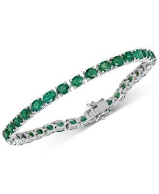 Macy's - Emerald Sapphire Tennis Bracelet (17 ct. t.w.) in Sterling Silver(Also Available in Sapphire)