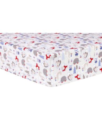 Trend Lab - Winter Forest Animals Flannel Crib Sheet