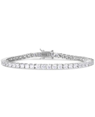 Macy's - Cubic Zirconia Line Tennis Bracelet in Fine Silver Plate