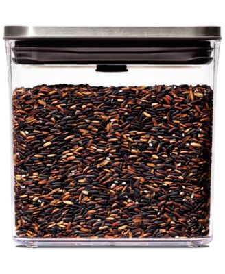 OXO - Steel POP Rectangle Short 1.7-Qt. Food Storage Container