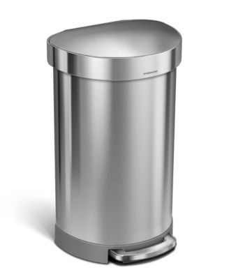 simplehuman - 45L Semi-Round Trash Can