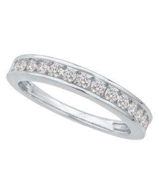 Macy's - Certified Diamond 1/2 ct. t.w. Channel Band in 14K White Gold or Yellow Gold