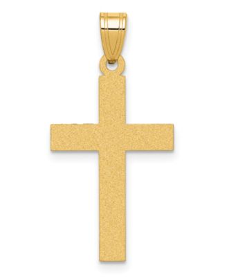Macy's - 14k Gold Charm, Satin Finish Cross Charm