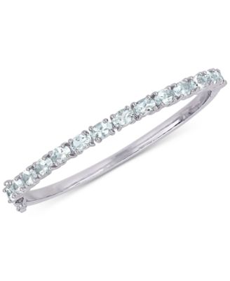 Macy's - Aquamarine Bangle Bracelet (6-1/3 ct. t.w.) in Sterling Silver