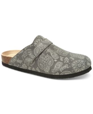 Sun + Stone - Men's Cade Paisley-Print Slip-On Clog Sandals