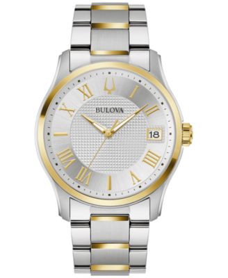 Bulova - Men's Classic Wilton Two-Tone Stainless Steel Bracelet Watch 41mm