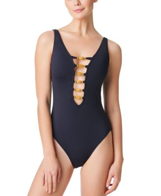 Bleu by Rod Beattie - Women's Kore Lace-Up One-Piece Swimsuit