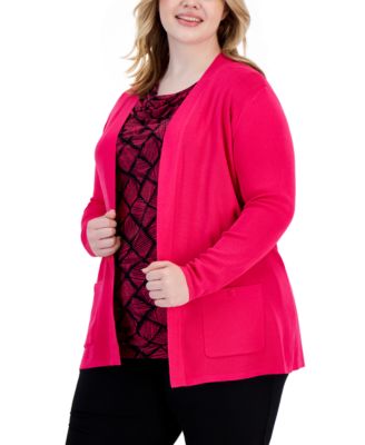 Anne Klein - Plus Size Open-Front Cardigan