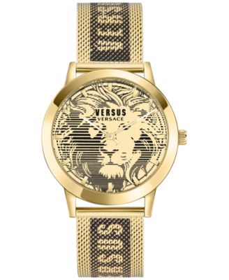 Versus Versace - Men's Barbes Domus Two-Tone Stainless Steel Mesh Bracelet Watch 40mm