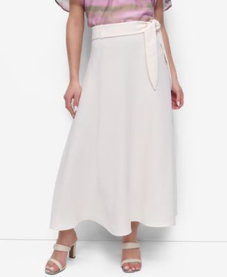 DKNY - Women's Aero Crepe Belted Midi Skirt