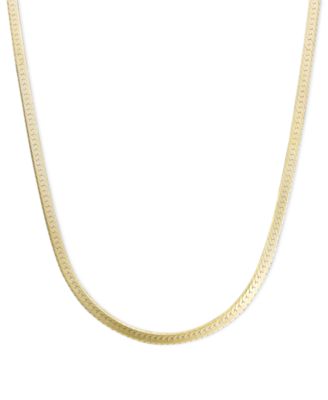Macy's - 14k Gold Necklace, 20" Flat Herringbone Chain
