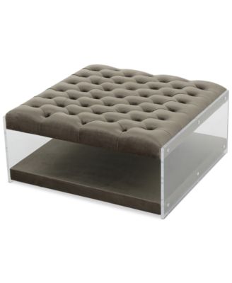 Noble House - Stanten Square Ottoman, Quick Ship