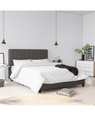 EveryRoom - Elvia Queen Upholstered Bed in Grey Linen