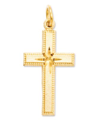 Macy's - 14k Gold Charm, Cross Charm