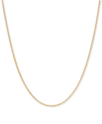 Italian Gold - Mirror Cable Link 16" Chain Necklace in 14k Gold