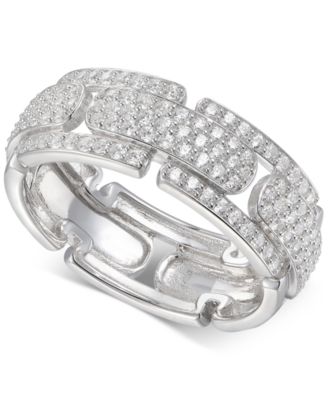 Macy's - Cubic Zirconia Pav&eacute; Band in Sterling Silver