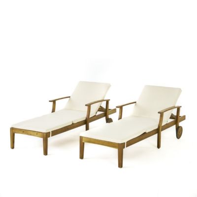 Noble House - Perla Outdoor Chaise Lounge (Set of 2)