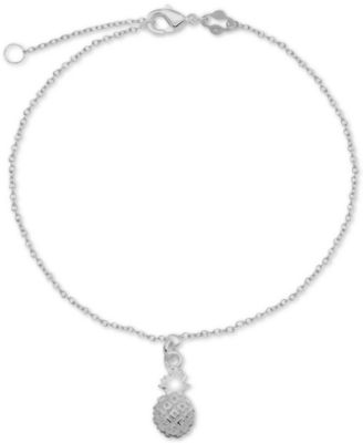 Giani Bernini - Pineapple Chain Ankle Bracelet in Sterling Silver, 9" + 1" Extender