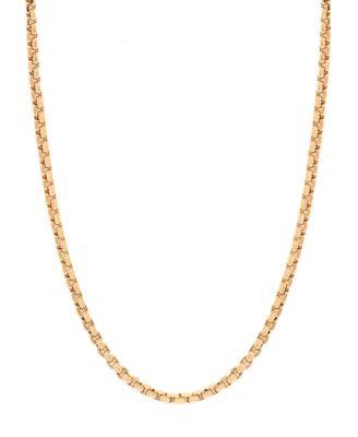 Macy's - 14K Yellow Gold Diamond Cut 1.5 mm Round Box 22" Chain