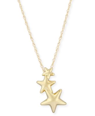Macy's - Triple Star Crawler Necklace Set in 14k Gold