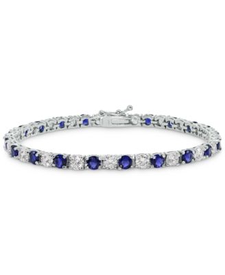 Macy's - Cubic Zirconia Green Tennis Bracelet in Sterling Silver