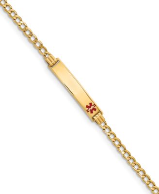 Macy's - Medical Info ID Plate Bracelet in 14k Gold