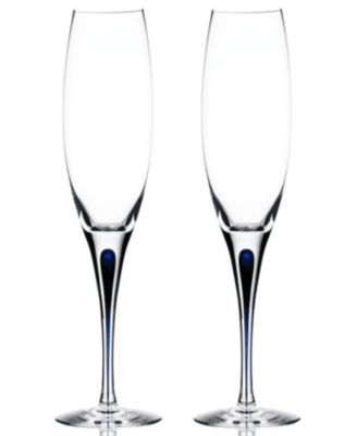 Orrefors - Flutes, Set of 2 Intermezzo Blue