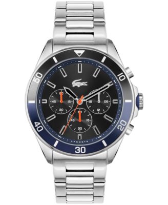 Lacoste - Men's Chronograph Tiebreaker Stainless Steel Bracelet Watch 44mm