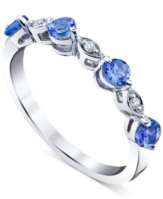 Macy's - Tanzanite (5/8 ct. t.w.) & Diamond Accent Ring in 14k White Gold