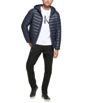 Calvin Klein - Men's Hooded & Quilted Packable Jacket