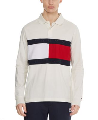 Tommy Hilfiger - Men's Flag Logo Graphic Long-Sleeve Polo Shirt