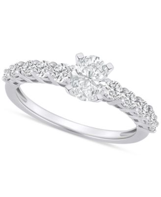 Macy's - Diamond Oval Engagement Ring (1 ct. t.w.) in 14k Gold
