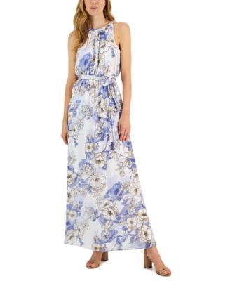 Nine West - Women's Floral-Print Maxi Dress