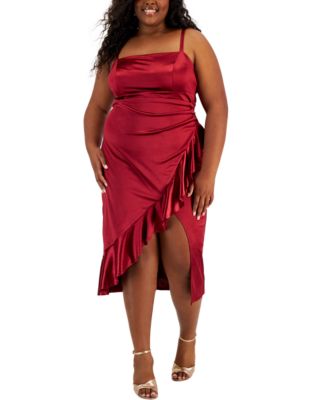 Emerald Sundae - Trendy Plus Size Ruffled Midi Dress