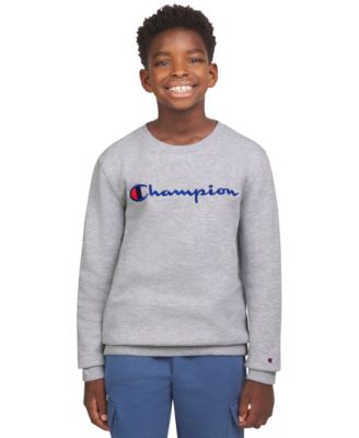 Champion - Big Boys Signature Long Sleeve Crewneck Sweatshirt