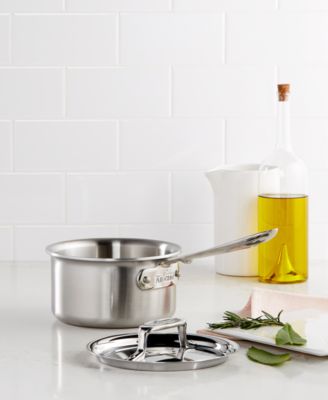 All-Clad - BD5 Covered Saucepan, 1.5 Qt. Brushed Stainless Steel