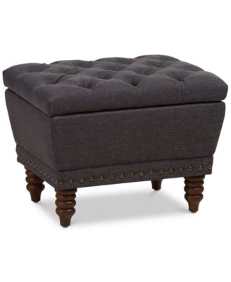 Furniture - Jaleen Storage Ottoman, Quick Ship
