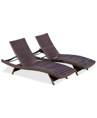 Noble House - Westlake Outdoor Chaise Lounge (Set Of 2), Quick Ship