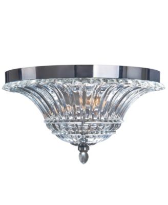 All The Rages - 2 Light Glass Ceiling Light Glacier Petal Flushmount