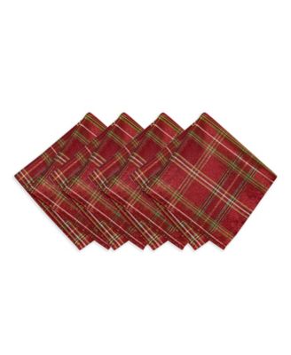 Elrene - Shimmering Plaid Napkins, Set of 4