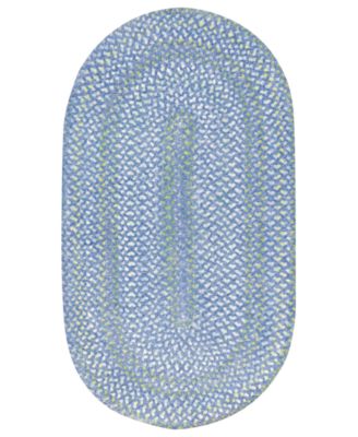 Capel - Area Rug, Sailor Boy Oval Braid 0470-400 Deep Blue Sea 5' x 8'