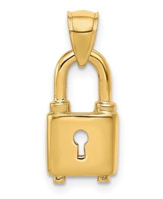 Macy's - Lock Pendant in 14k Yellow Gold