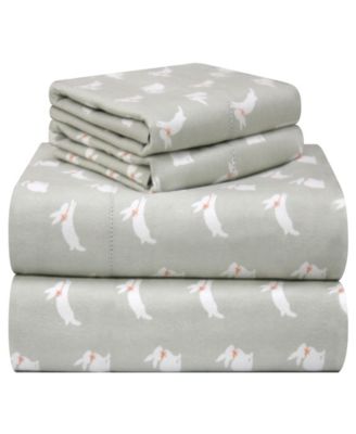 Pointehaven - Printed Flannel Queen Sheet Set