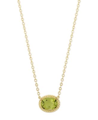 Macy's - Gemstone Twist Gallery Necklace in 14k Yellow Gold