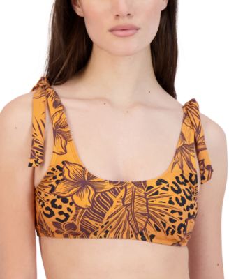 BCBGeneration - Jungle Queen Printed Shoulder-Tie Bikini Top