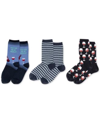 Hot Sox - Women's 3-Pk. Wine Socks