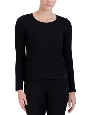 Steve Madden - Women's Ribbed Long-Sleeve Sleep Tee