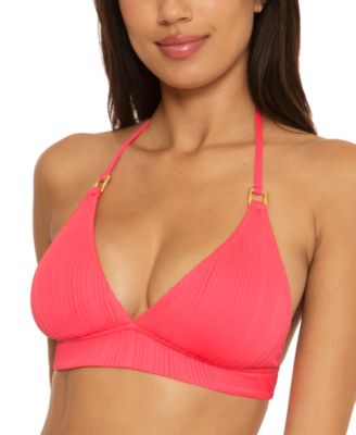 Becca - Women's Moon Ridge Ribbed Halter Bikini Top